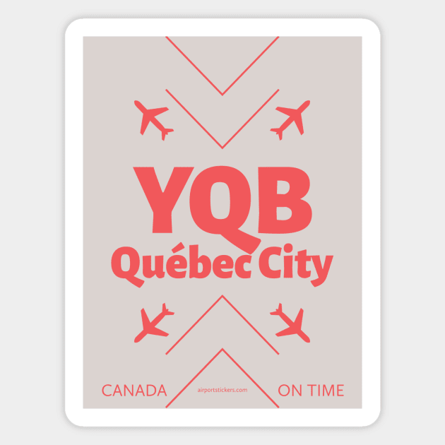 YQB airport code Canada 4102021 Magnet by Woohoo